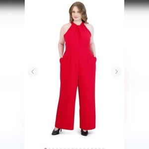 Julia Jordan Halther Neck jumpsuit RED size 22W